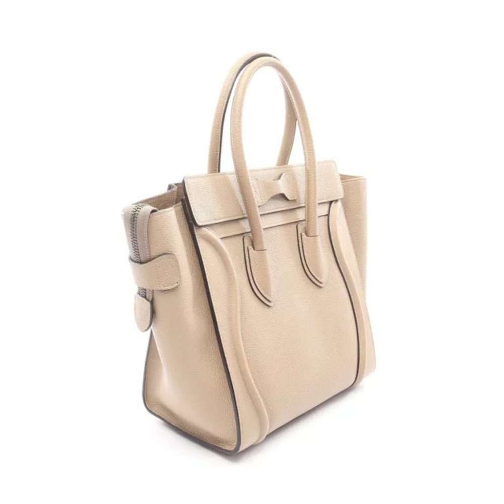 Celine Tote Shopper Luggage Leather Beige Bag Tote Cream Tan Cream